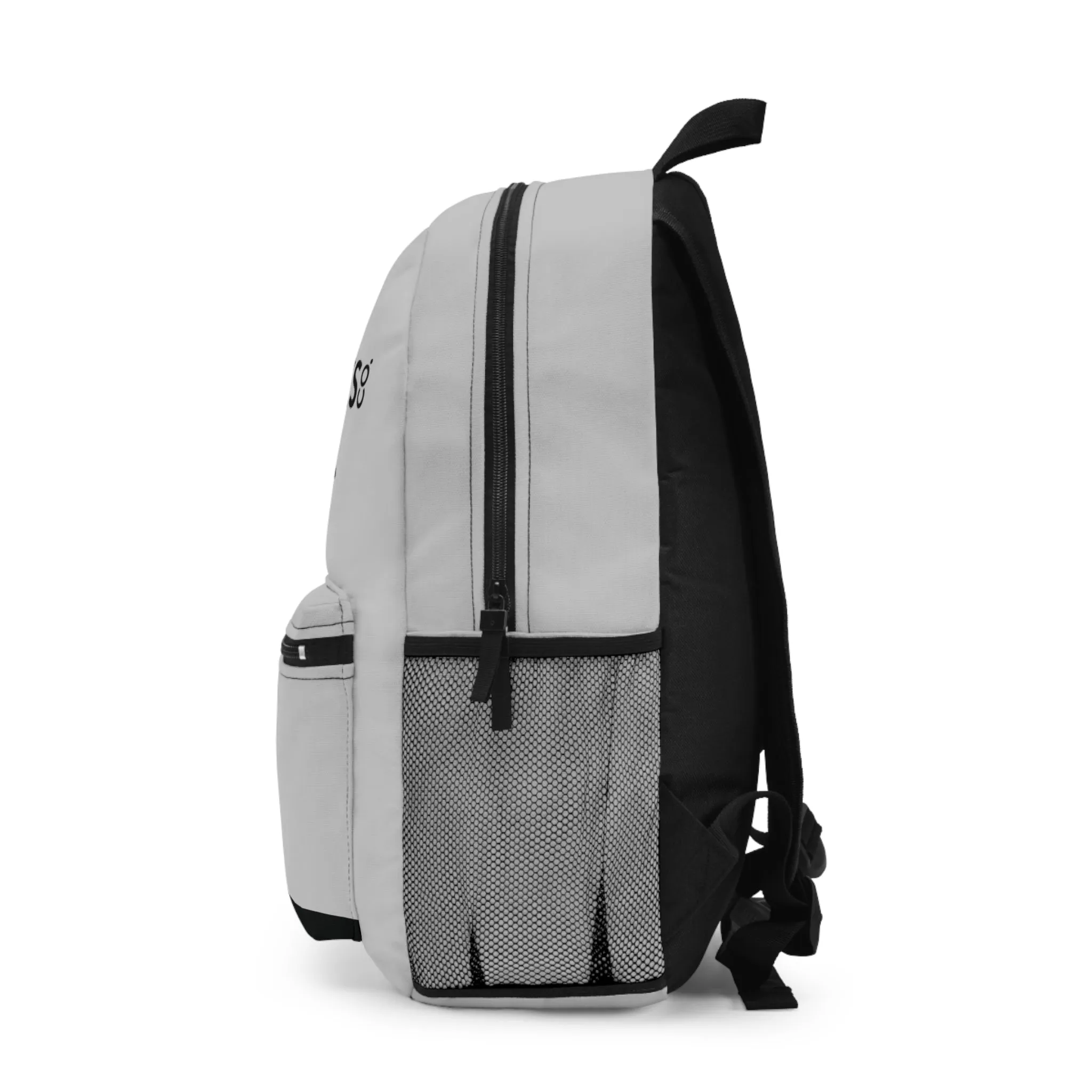 Nifty Ducks Travel Logo Backpack - Travel Bag with Black Duck Design - Glacier Gray