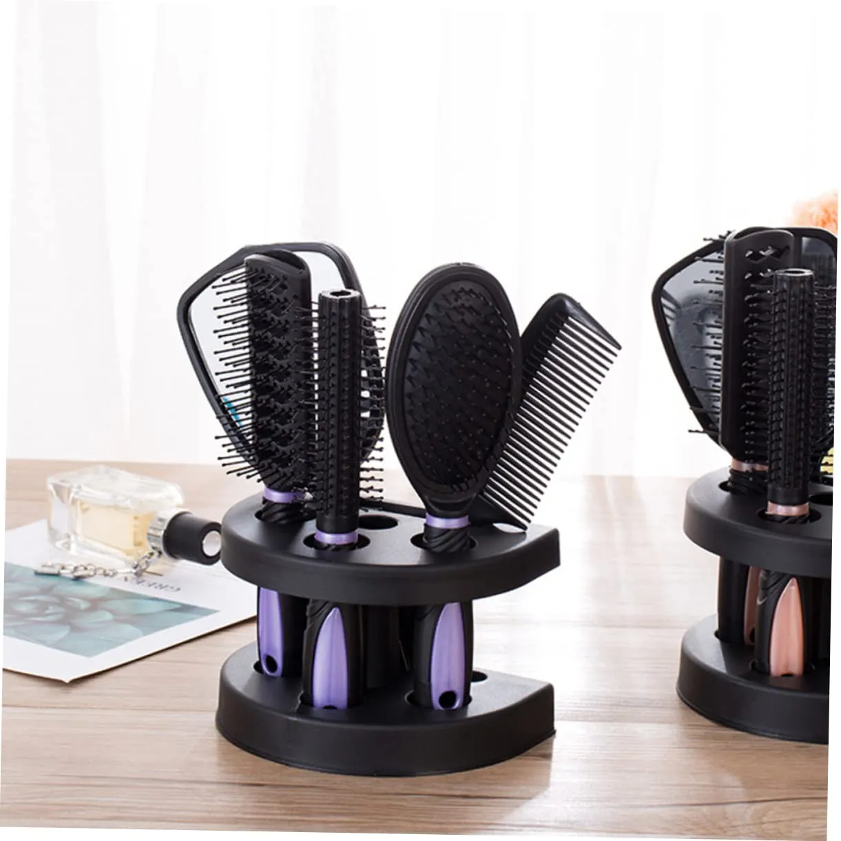 NOLITOY Hair Comb Set Professional Styling Tools Mirror Detangler Brush No Static