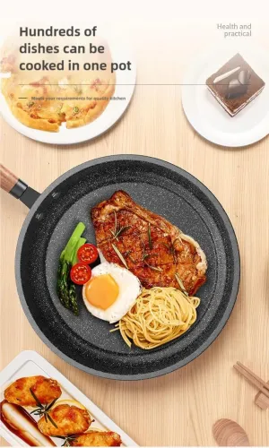 Non Stick Frying Pan Skillet，9.5/10.5-inch multi-functional flat-bottomed pan，Universal stove, suitable for both frying and stir-frying