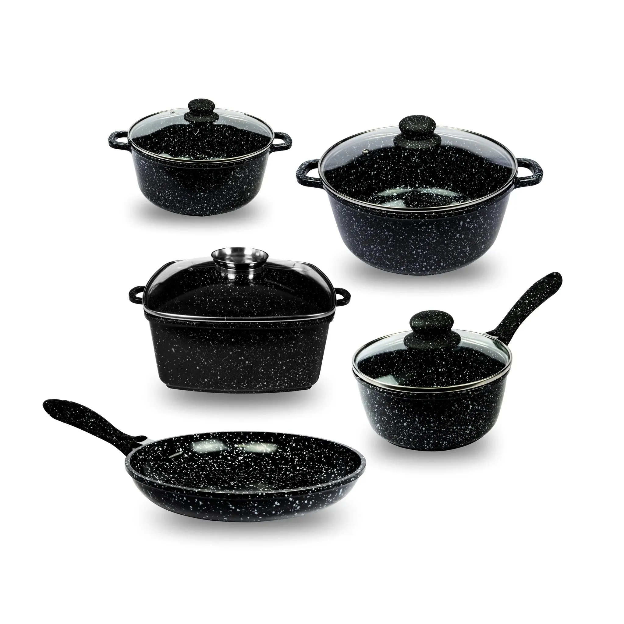 Non-stick marble cookware set