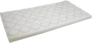 Novel Box Gem Jars 36 Medium Size Gems Jars | White Tray Foam Sheet 14.5X7.8X0.75 | Glass Rock Storage Box Insert | Display Trays for Collectibles Jewelry Display