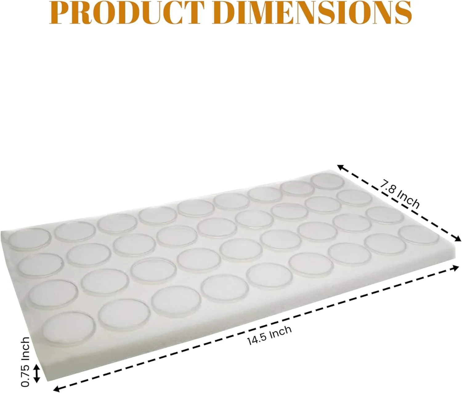 Novel Box Gem Jars 36 Medium Size Gems Jars | White Tray Foam Sheet 14.5X7.8X0.75 | Glass Rock Storage Box Insert | Display Trays for Collectibles Jewelry Display