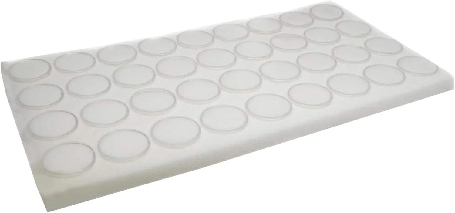 Novel Box Gem Jars 36 Medium Size Gems Jars | White Tray Foam Sheet 14.5X7.8X0.75 | Glass Rock Storage Box Insert | Display Trays for Collectibles Jewelry Display