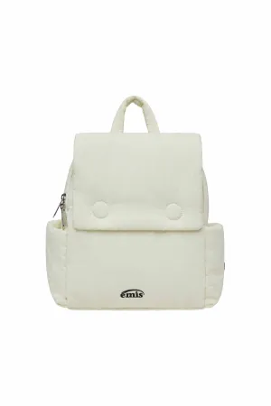 NYLON PADDED BACKPACK-IVORY