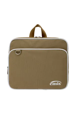 NYLON ZIP-POCKET BACKPACK-BEIGE