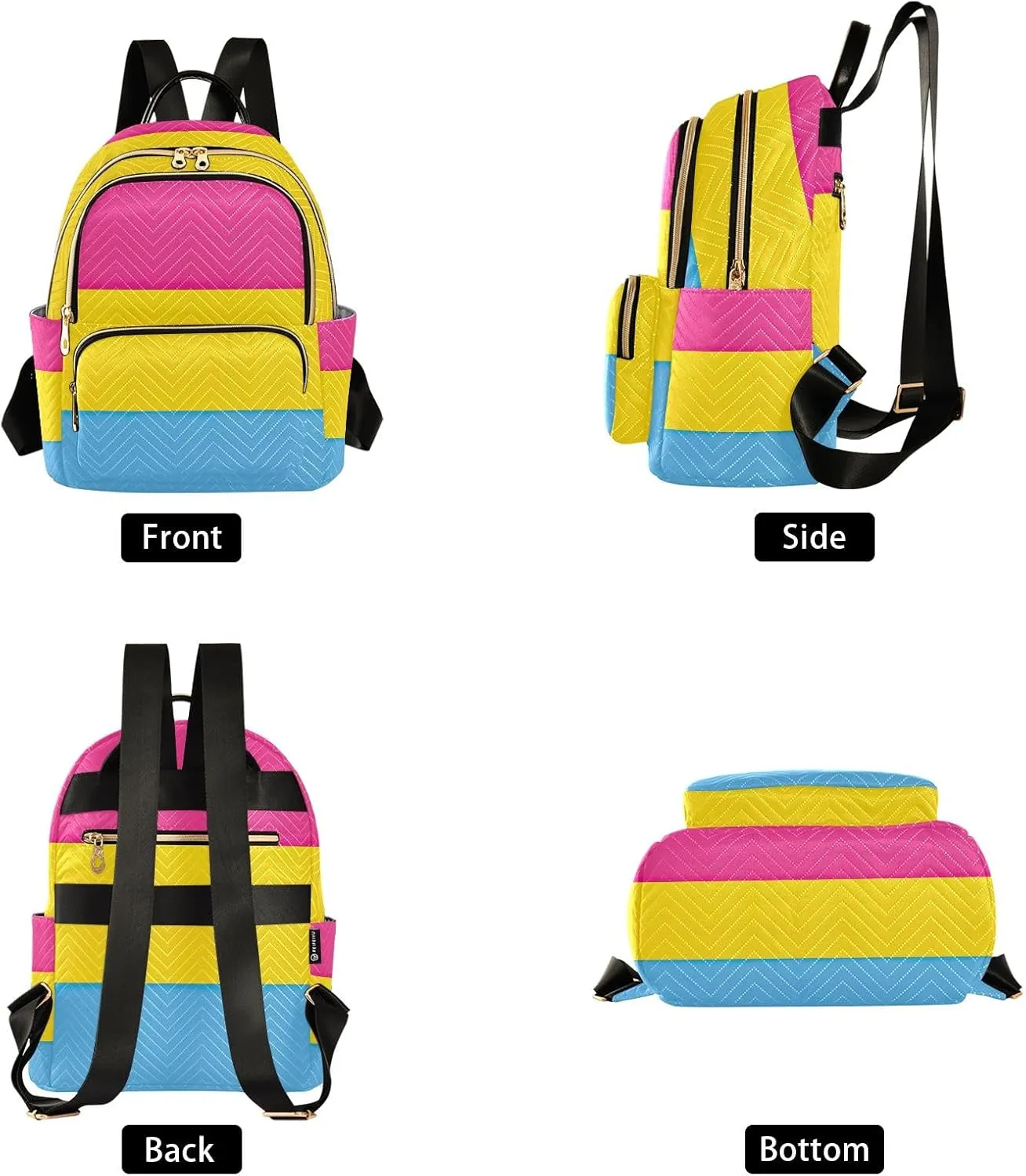 ODAWA Pansexual Pride Flag Womens Backpack Purse Ladies Shoulder Bags Womens Backpack for Travel Travel Back Pack Lightweight