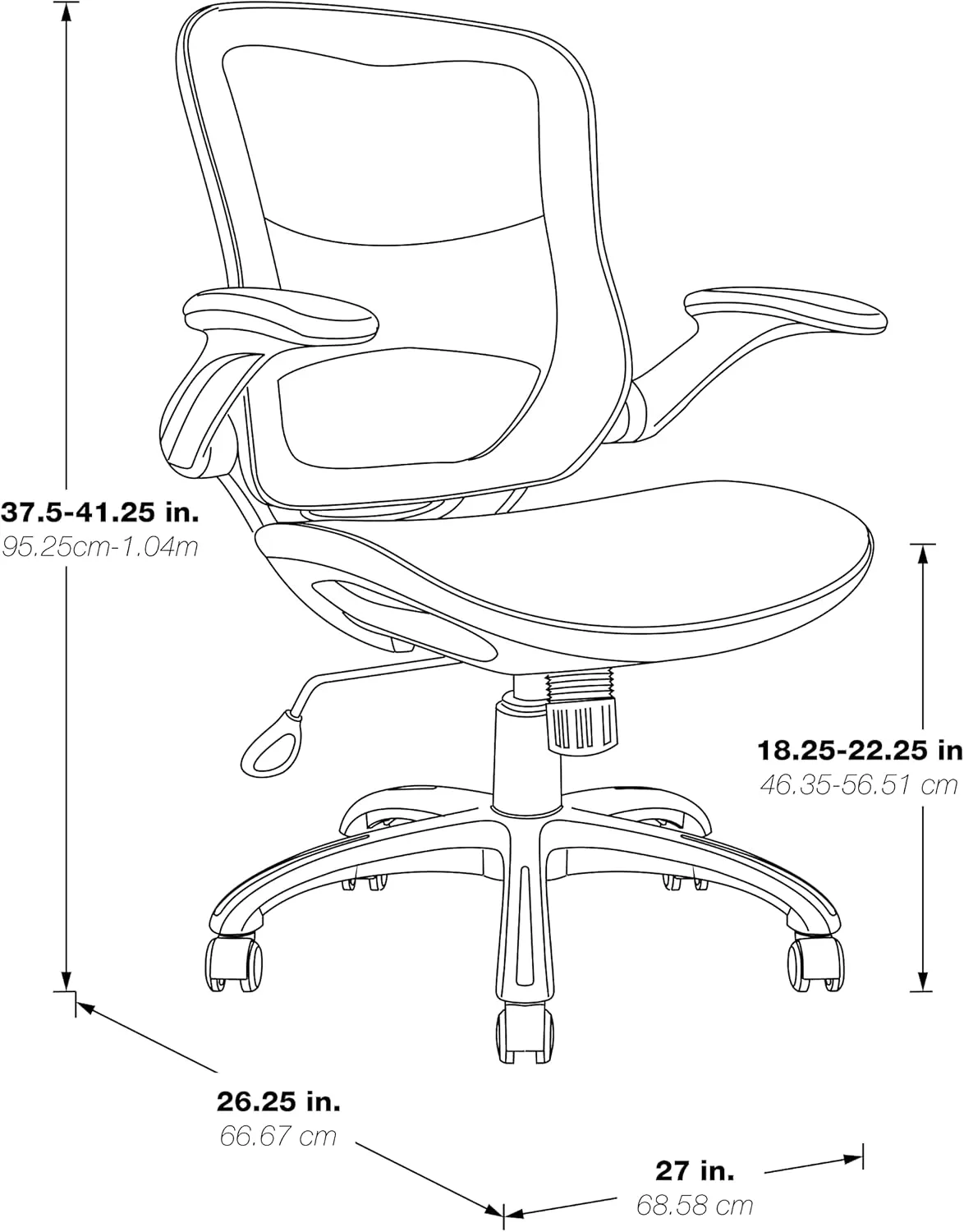 Office Star Riley Ventilated Manager's Office Desk Chair with Breathable Mesh Seat and Back, Black Base with Black