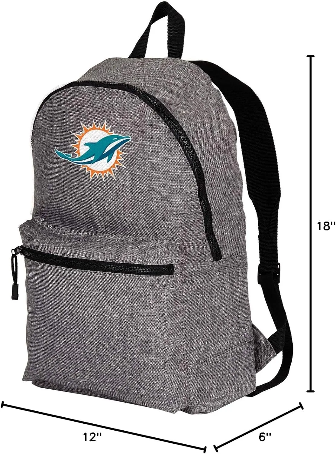 Officially Licensed NFL "Tandem" Packable Backpack, Grey, 18"