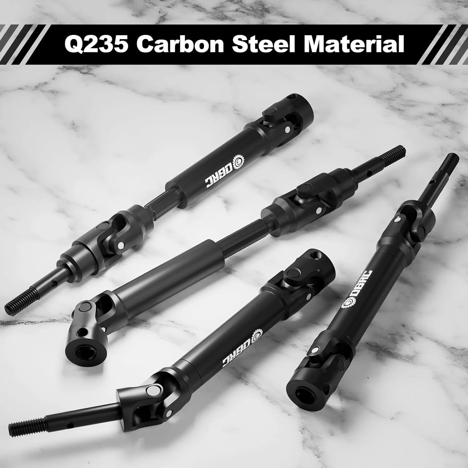 OGRC Front and Rear CVD U-Joint Steel Driveshaft for Traxxas Slash/Stampede/Hoss/Rustler VXL 4X4 Platinum Ultimate Update Parts 1/10 RC Truck Upgrades Parts Replace #6851#6852