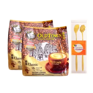 Old Town Instant White Coffee Combination Set - Malaysia Old Town Original 3 in 1 Classic White Coffee, Instant Coffee - 15 Sticks x 38 g (2 Packs)