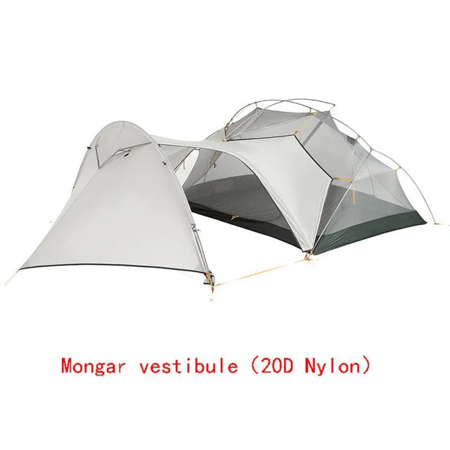 On-time delivery Persons 2 Outdoor Silicone Camping Ultralight Nylon Impeccable Tent Double Naturehike Waterproof 3 for Layer Tent Season 20D Fabic Mongar