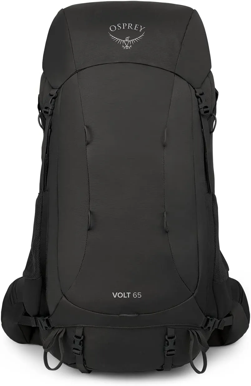 Osprey Volt 65L Men's Backpacking Backpack, Mamba Black, Extended Fit