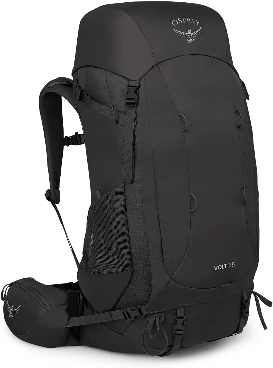 Osprey Volt 65L Men's Backpacking Backpack, Mamba Black, Extended Fit