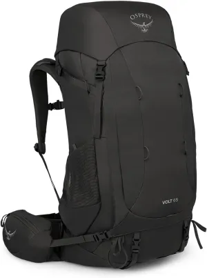 Osprey Volt 65L Men's Backpacking Backpack, Mamba Black, Extended Fit