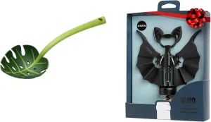 OTOTO Jungle Spoon Monstera Nylon Ladle   Vino Spooky Bat 2-in-1 Wine & Beer Opener (Bundle of 2)