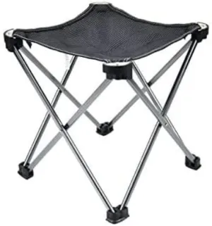 Outdoor Camp Chairs, Aluminum Alloy Ultralight Fishing Chair Foldable Portable Durable Camping Chair for Hiking Travel Outdoor Tools Lawn Chairs Adults(Silver)