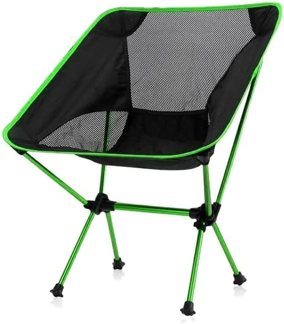 Outdoor Camp Chairs, Portable Camping Chair Outdoor Lightweight Aluminum Moon Chair Leisure Camping Fishing Chair Folding Stool Lawn Chairs Adults(E)