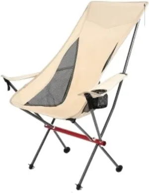 Outdoor Chair Folding Camping Chair Outdoor Camping High Back Chair Portable Ultralight Seat Backpacking Chair with Soft Armrests for Hiking Camping Chair Foldable Chair