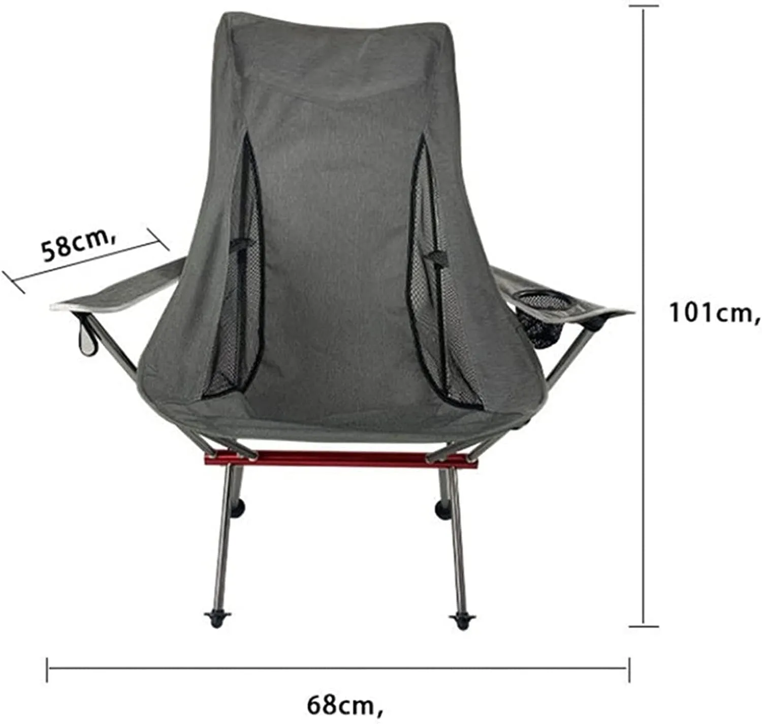 Outdoor Chair Folding Camping Chair Outdoor Camping High Back Chair Portable Ultralight Seat Backpacking Chair with Soft Armrests for Hiking Camping Chair Foldable Chair