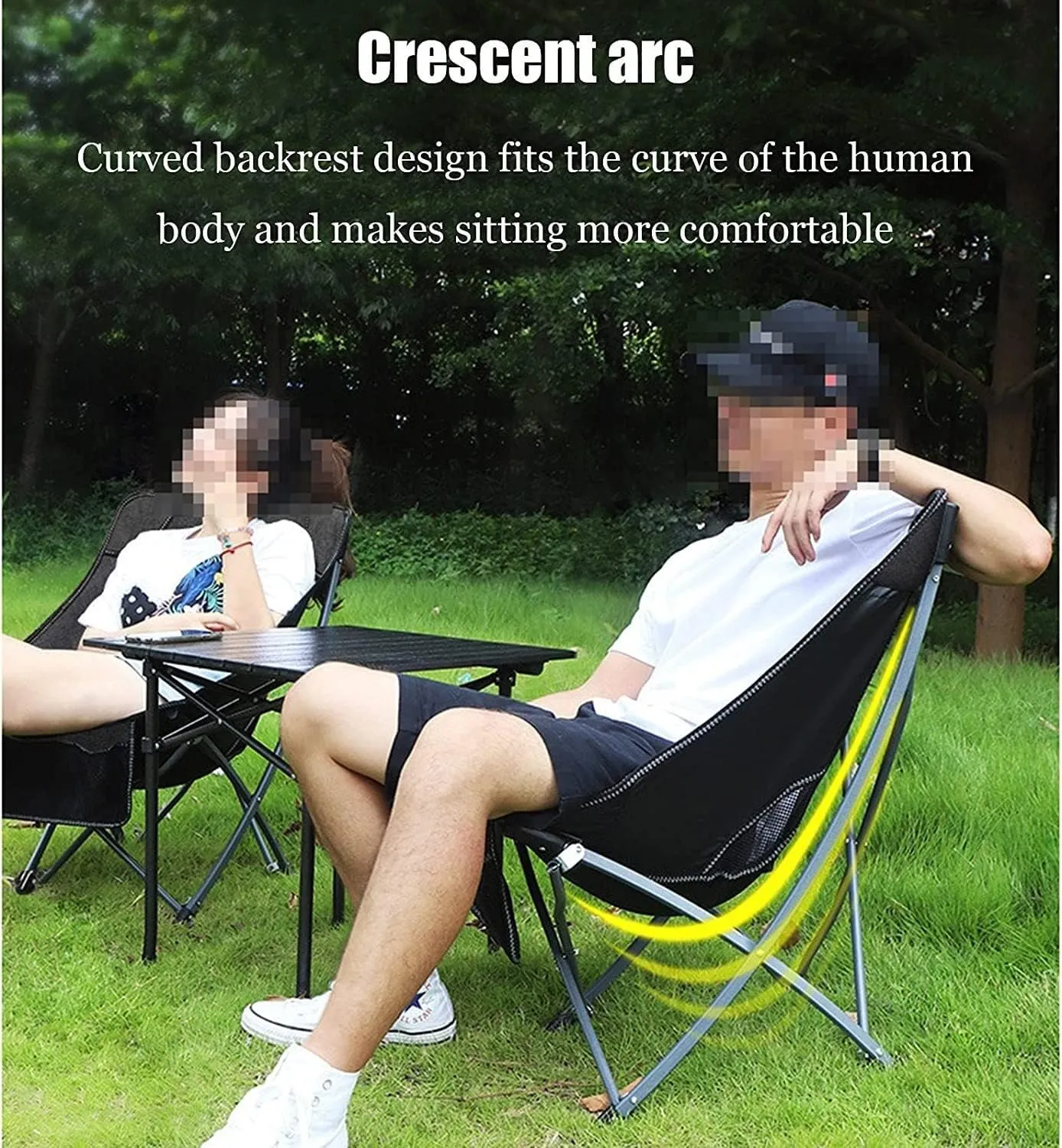 Outdoor Chair Folding Camping Chair Portable Folding Chair with Mesh Side Pocket Backrest Stool Camping Backpacking Chair for Fishing Beach Travel Picnic Camping Chair Foldable Chair