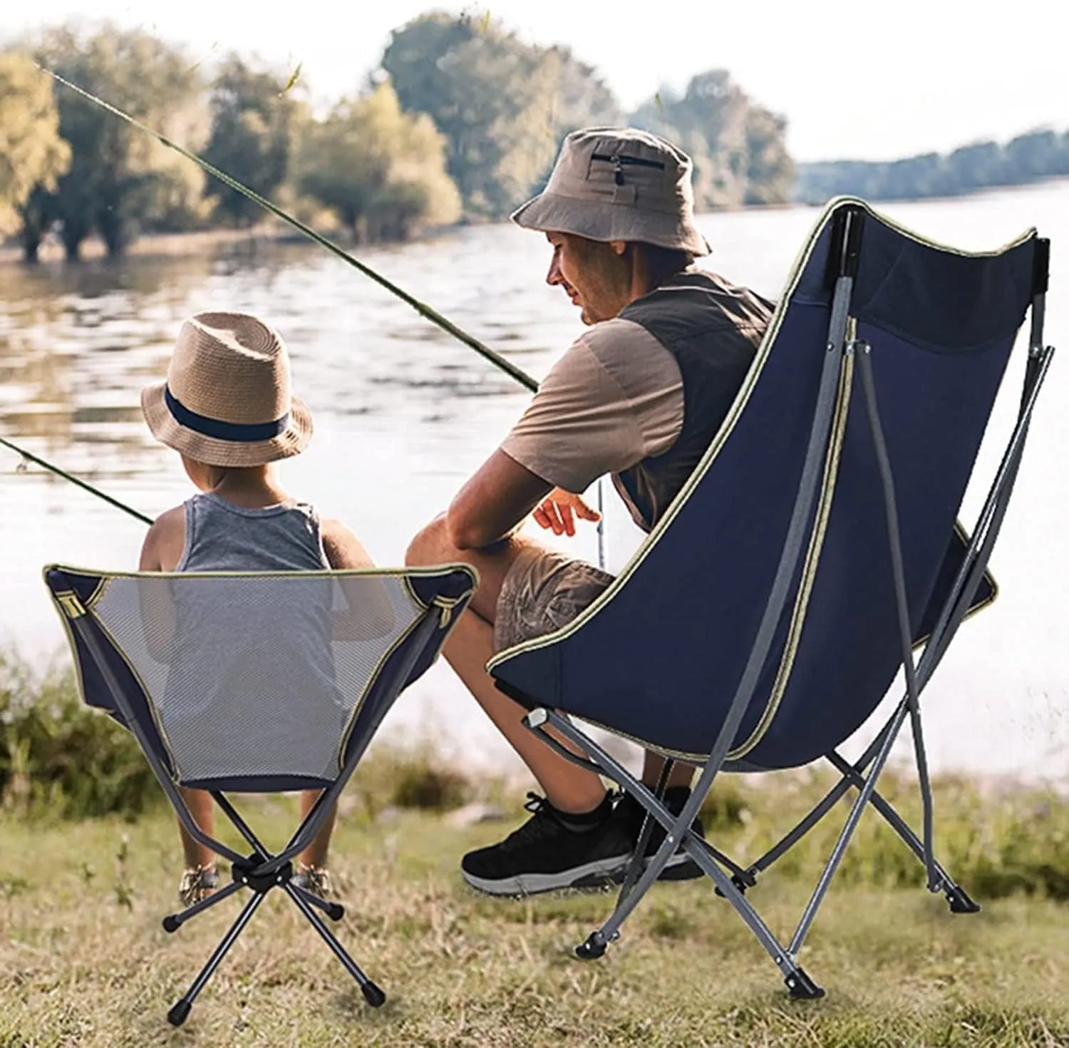 Outdoor Chair Folding Camping Chair Ultralight Folding Camping Chair With Backrest Leisure Beach Seat With Mesh External Hanging Bag Portable Backpack Chair Camping Chair Foldable Chair ( Color : B )
