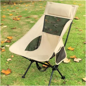 Outdoor chair for camping Camping Chair High Back Folding Camp Chair for Fishing, G-Arden Backpacking Outdoor Camping Chair for Beach Travel Recliner foldable outdoor seat for camping ergonom