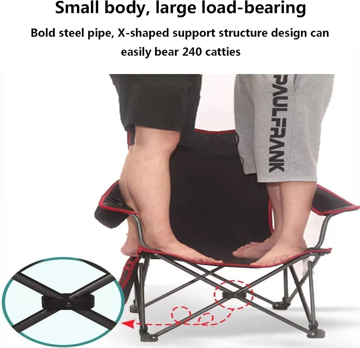 Outdoor foldable camping recliner with foot rest, multifunctional office lunch break leisure back recliner, portable outdoor beach chair with pillow, suitable for office, garden, camping,swimming pool