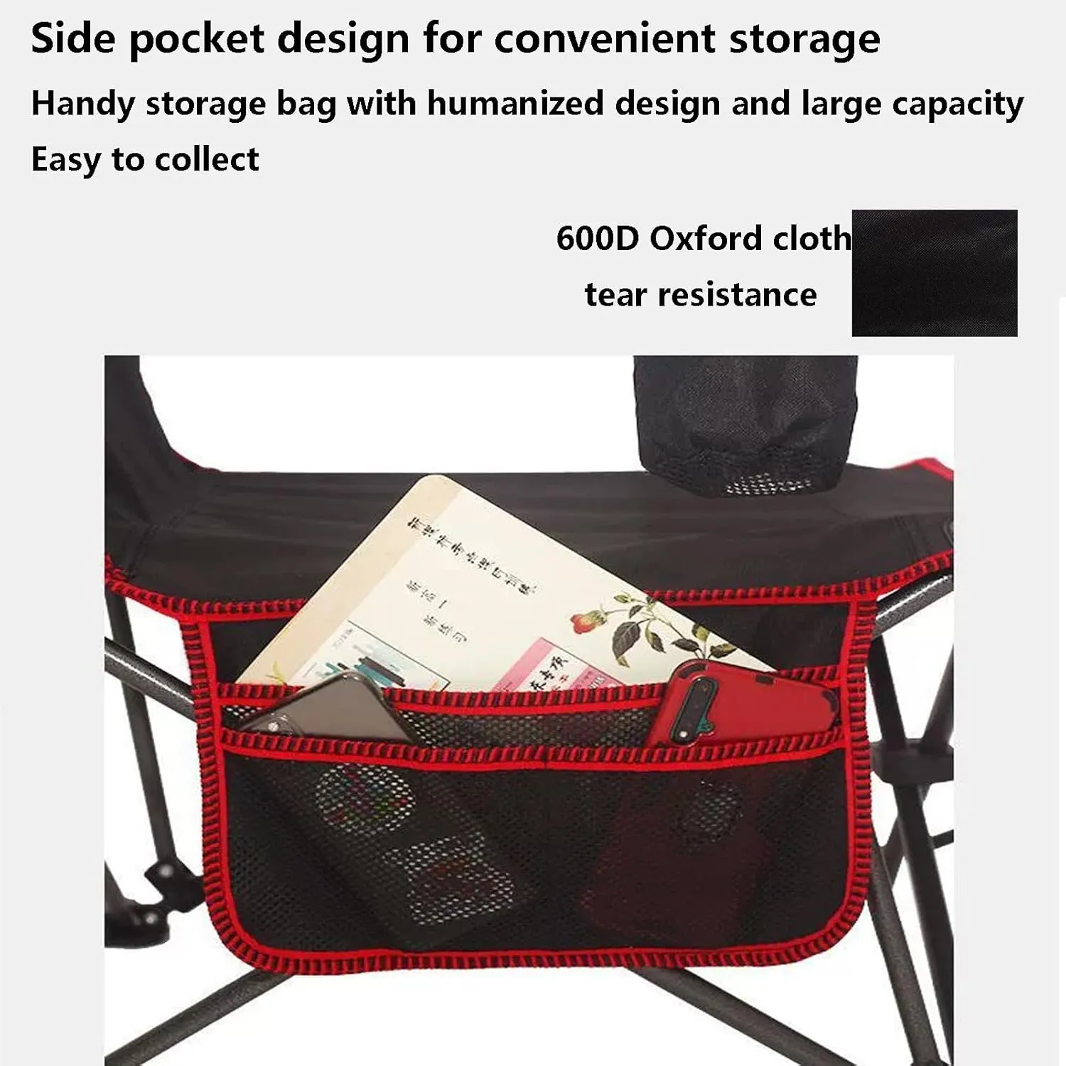Outdoor foldable camping recliner with foot rest, multifunctional office lunch break leisure back recliner, portable outdoor beach chair with pillow, suitable for office, garden, camping,swimming pool