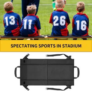 Outdoor Foldable Seat Pad,Stadium Black Portable Chair,Back Support Seat Back Pad