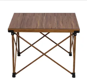 Outdoor Folding Camping Table with 2 Adjustable Heights of,Portable Camp Tables with Storage Bag, Roll Up Picnics Table for Travel Picnic