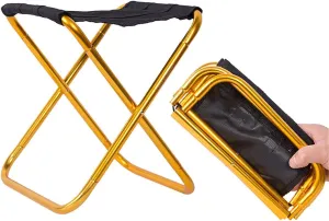 Outdoor Folding Fold Aluminum Chair Stool Seat Fishing Camping Outdoor Foldable Fishing Chair Ultra Light Weight Portable