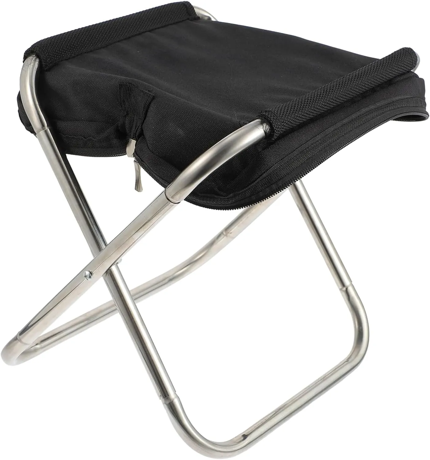 Outdoor Portable Folding Stool Stainless Steel Camping Chair for Fishing Hiking Beach and More Compact Design Carry Bag Supports up for Indoor and Outdoor Activities
