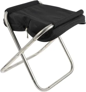 Outdoor Portable Folding Stool Stainless Steel Camping Chair for Fishing Hiking Beach and More Compact Design Carry Bag Supports up for Indoor and Outdoor Activities