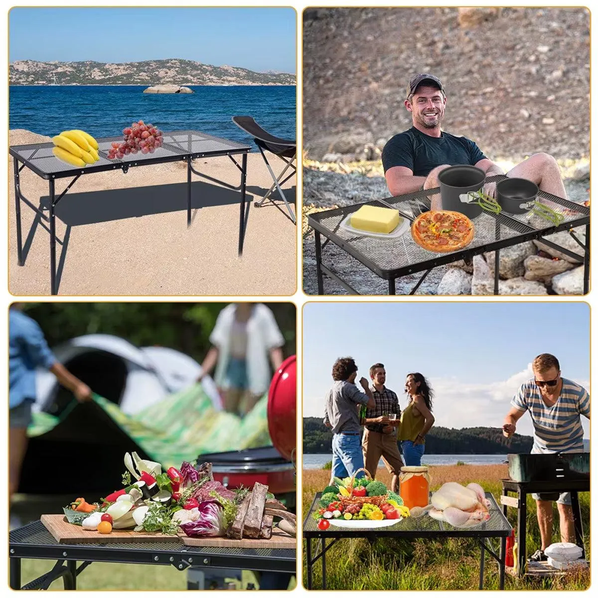 Outdoor Portable Folding Table Lightweight Camping Picnic Dining Travel Desk