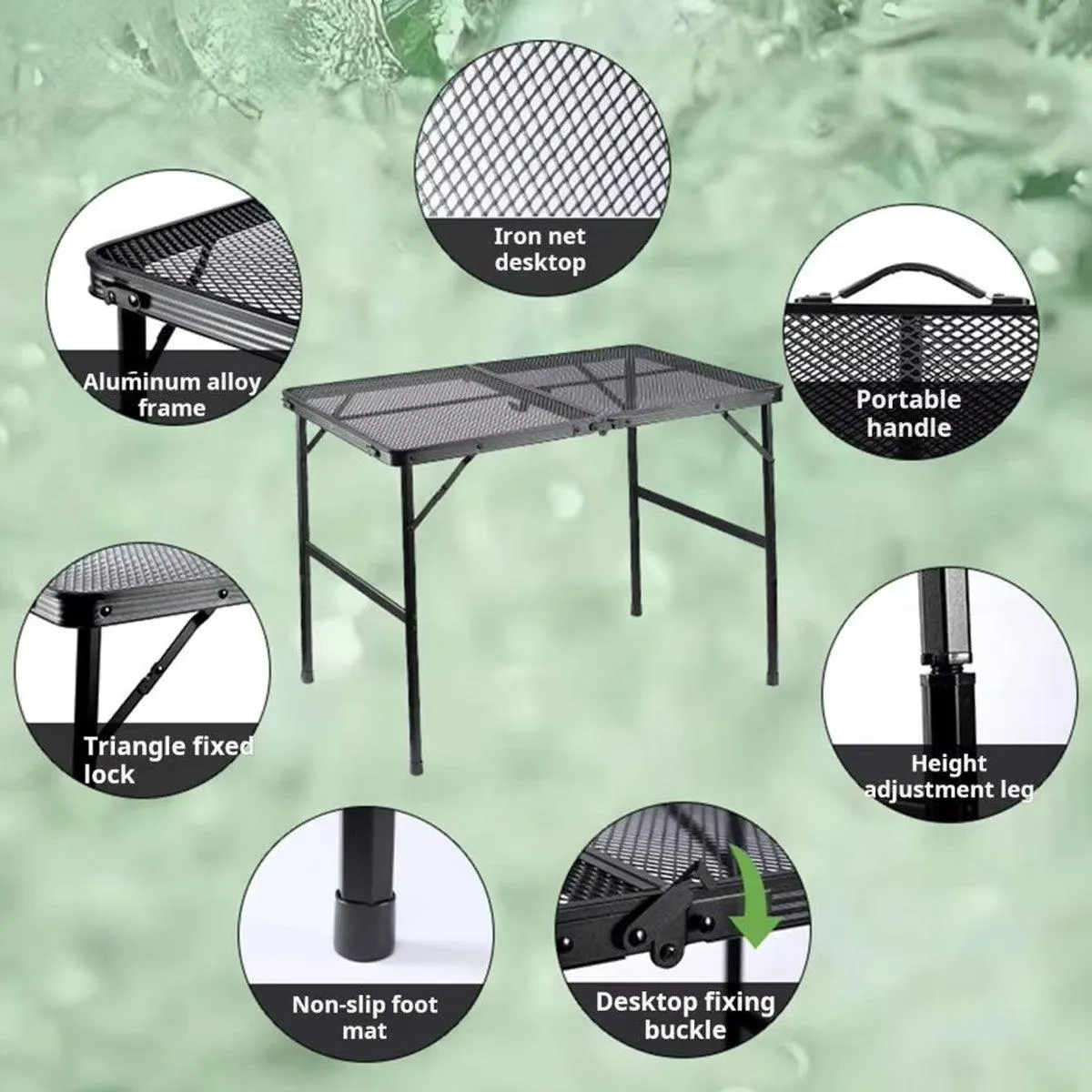 Outdoor Portable Folding Table Lightweight Camping Picnic Dining Travel Desk