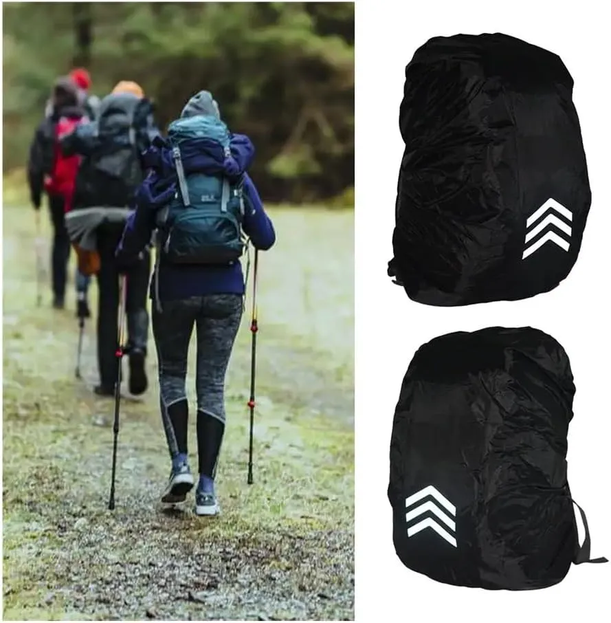 Outdoor Reflective Backpack Rain Cover Night Cycling Hiking Safety Climbing Bag Cover Waterproof Rain Cover for Backpack 18-45L