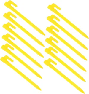 Outdoor Stakes for Camping and Garden 40-Pack Heavy Duty Plastic Ground Pegs for Tents Tarps and Landscape
