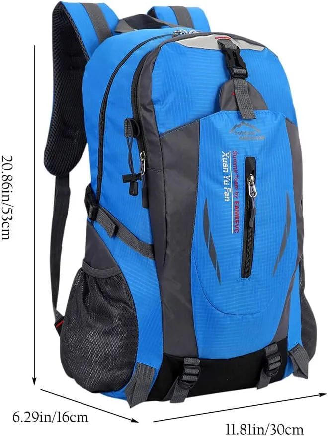 Outdoor Trekking Backpack Nylon Waterproof Hiking Travel 40L Large Capacity Knapsack Lightweight