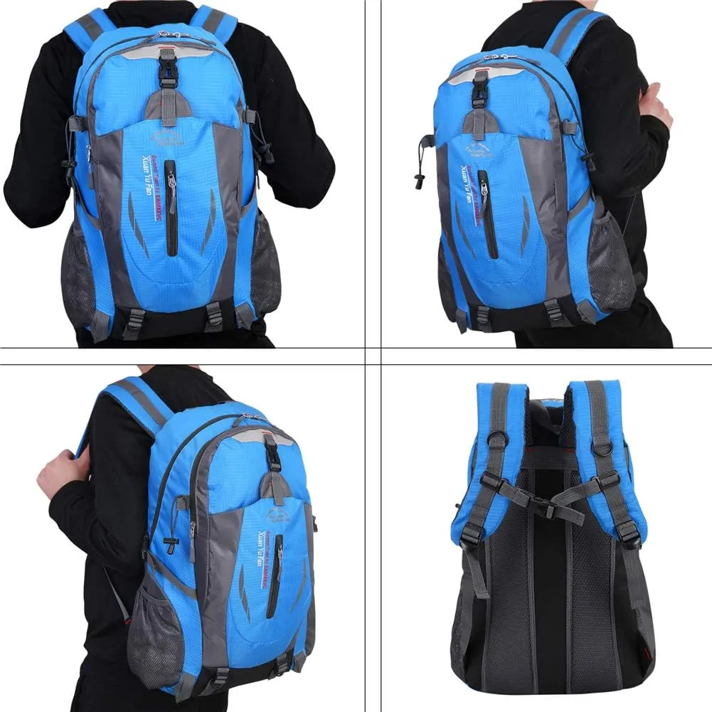Outdoor Trekking Backpack Nylon Waterproof Hiking Travel 40L Large Capacity Knapsack Lightweight