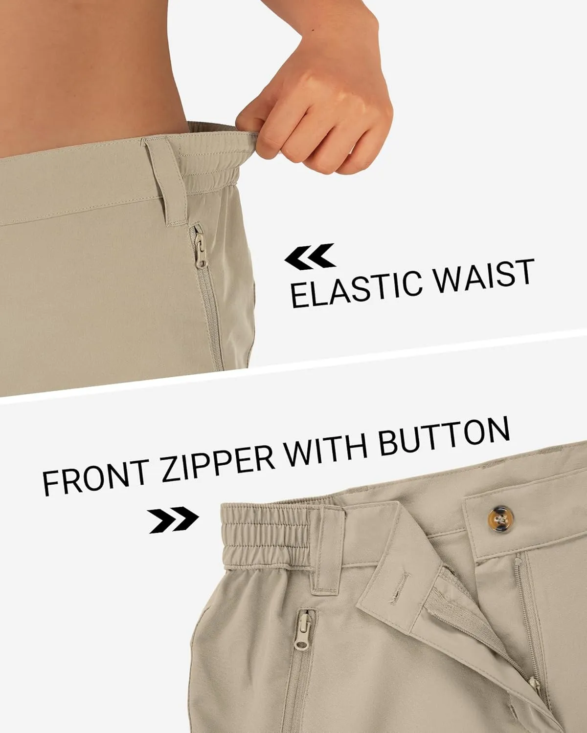 Outdoor Ventures Women's Hiking Shorts Stretch Lightweight Golf Shorts Quick Dry UPF 50  5 inch Cargo Short for Camping