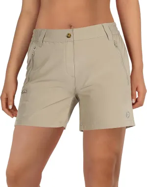 Outdoor Ventures Women's Hiking Shorts Stretch Lightweight Golf Shorts Quick Dry UPF 50  5 inch Cargo Short for Camping