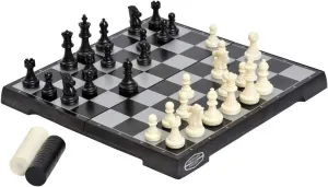 Outside Inside Backpack Chess and Checkers, Compact, Foldable, Magnetic, Travel Size for Camping and Travel