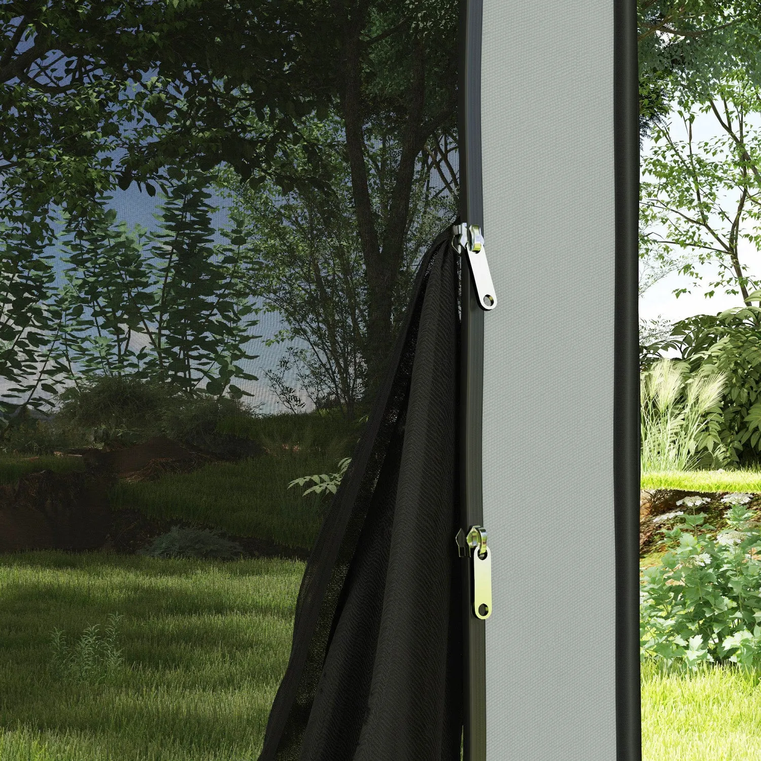 Outsunny Pop Up Screen Tent, Upf50  Portable Camping Gazebo With Carry Bag