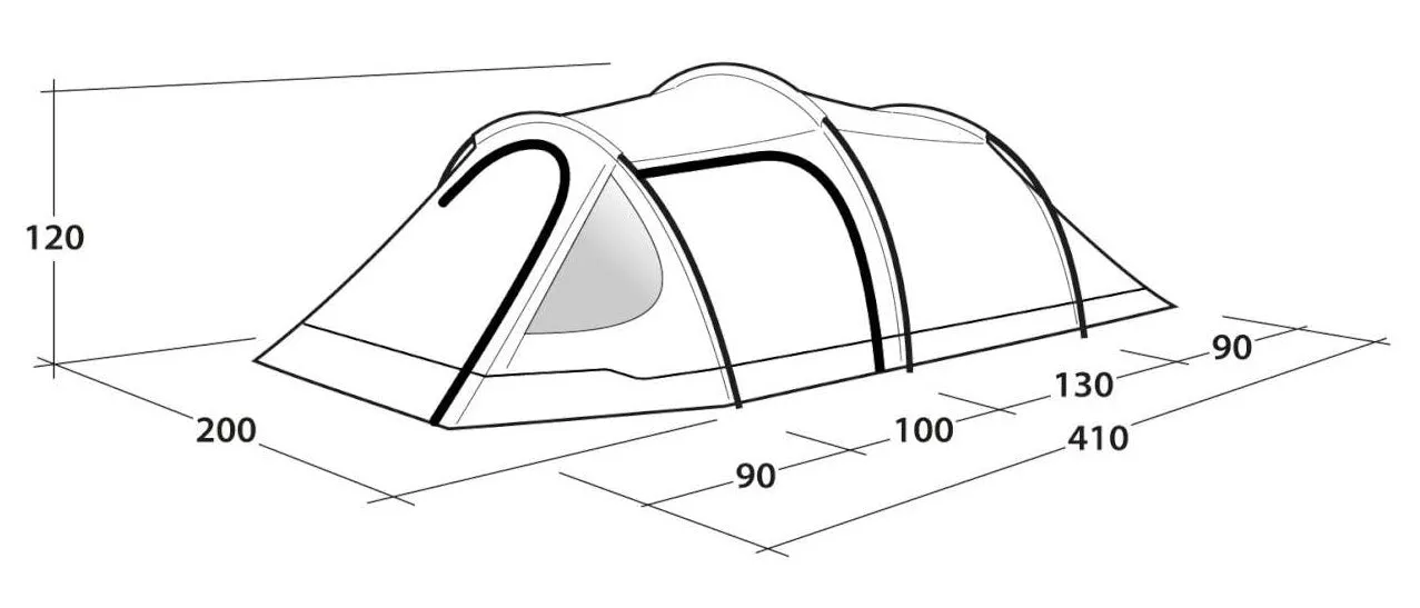 Outwell Earth 3 Tent 2022 (111263) 3 Person in Blue