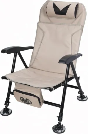 Oversized Camping Chair,Portable Folding Camping Chair Reclining Fishing Chair Outdoor Chair with Storage Bag,Fishing Hunting Chair Seat Adjustable Height for Beach Picnic Travel Hiking Khaki