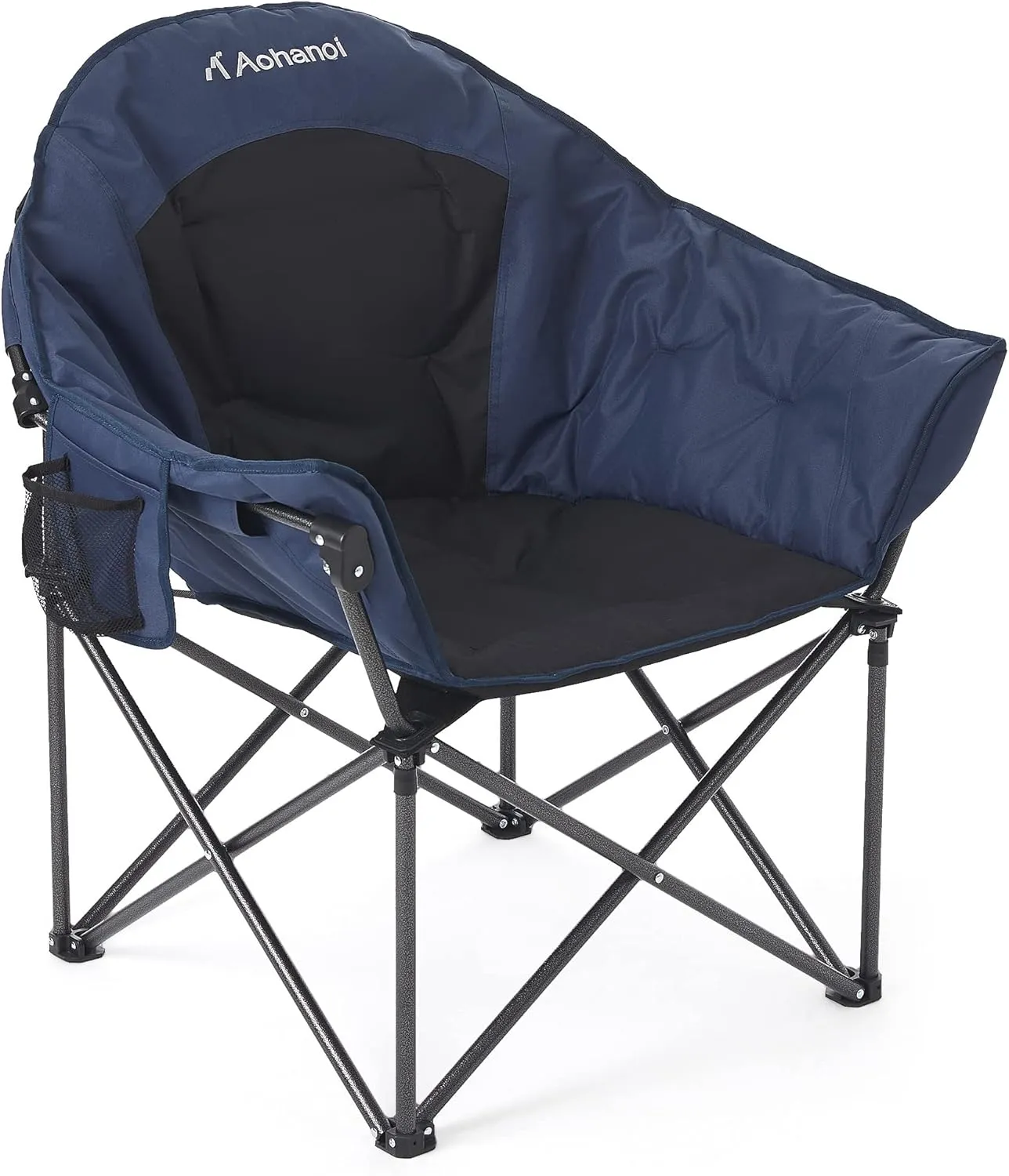 Oversized Camping Chairs for Adults, Padded Folding Camp Chair for Outdoor, Lawn, Picnic, Fishing, Sports