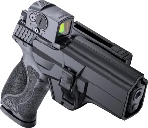 OWB Holster for S&W M&P 9mm/.40 Full Size, Custom Molded Outside Waistband Paddle Belt Holster Also Fits for Smith and Wesson MP 2.0 Compact 9MM/.40, OWB Carry with Rapid Release Button, Right-Handed