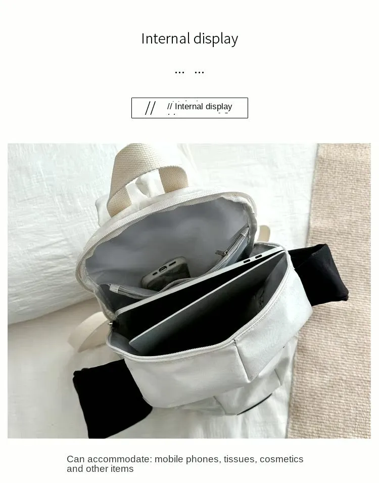 Oxford Cloth Backpack – Simple, Spacious, and Versatile for Travel or School