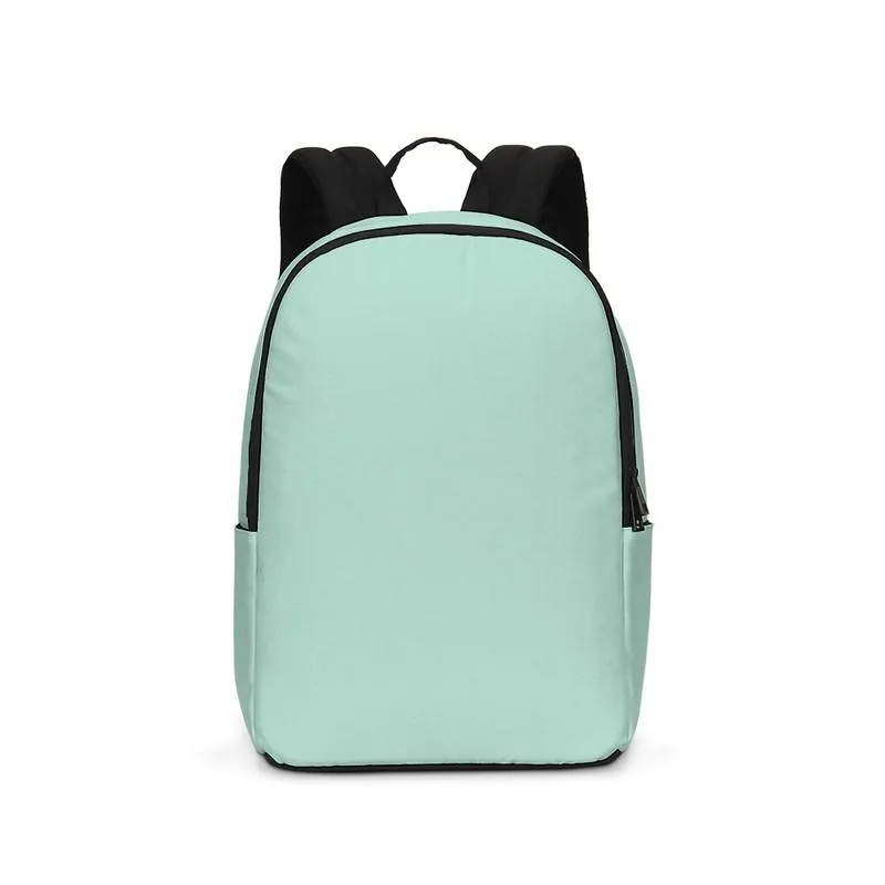Pale Pastel Cool Green Waterproof Backpack | Bright Pale Pastel Cool Green | C30M0Y22K0