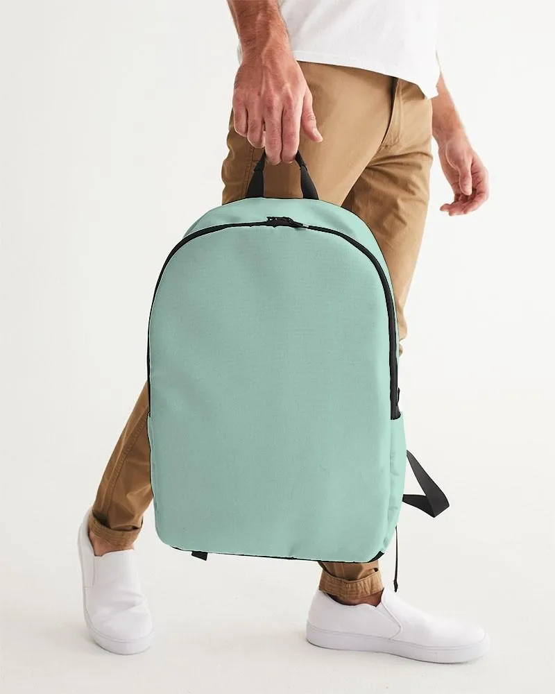 Pale Pastel Cool Green Waterproof Backpack | Bright Pale Pastel Cool Green | C30M0Y22K0